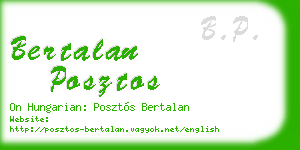 bertalan posztos business card