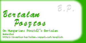 bertalan posztos business card